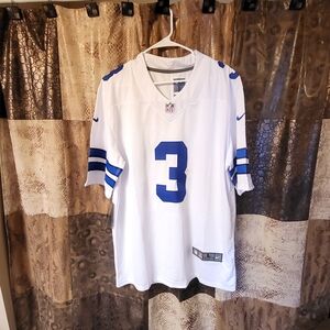 Dallas Cowboys Men's White and Blue Sports Jersey
